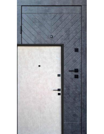 Двери Qdoors (Премиум) Некст Мрамор темний/Бетон бежевий (Квартира)