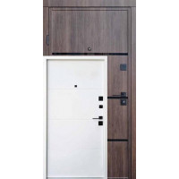 Вхідні двері QDOORS серія Ультра модель Аккорд-Ac Дуб тютюн / біле дерево