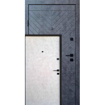 Двери Qdoors (Премиум) Некст Мрамор темний/Бетон бежевий (Квартира)
