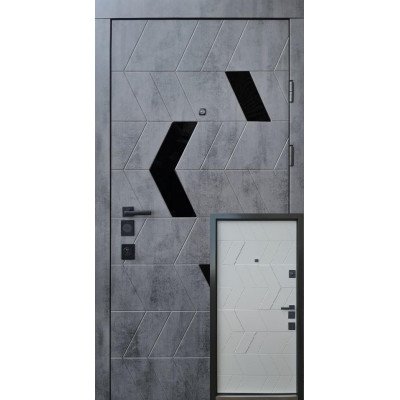 Вхідні двері QDOORS серія АВАНГАРД модель Конверс-АК Бетон темний/грей софт