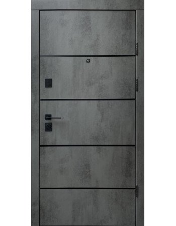 Входные двери Qdoors Комби-Ак/Гладь (Премиум) Оксид темный/Бетон снежный