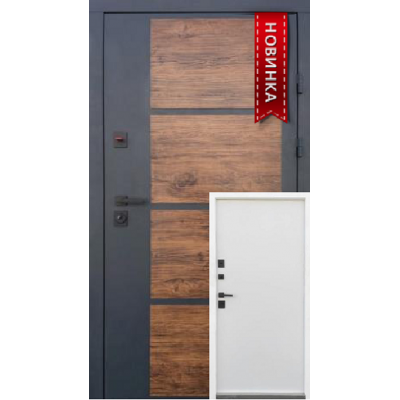 Вхідні двері Qdoors серія Стріт модель Бонд (Вулиця) Дерево