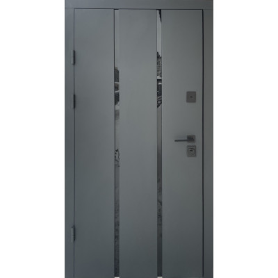 Вхідні двері Qdoors серія Стріт модель Піано вулиця метал Антрацит