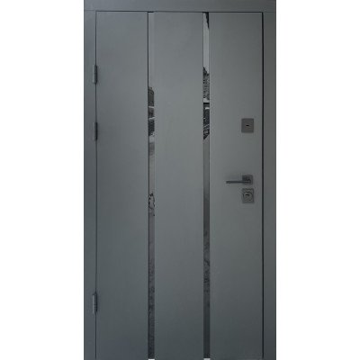 Входные двери Qdoors серия Стрит модель Пиано улица металл Антрацит