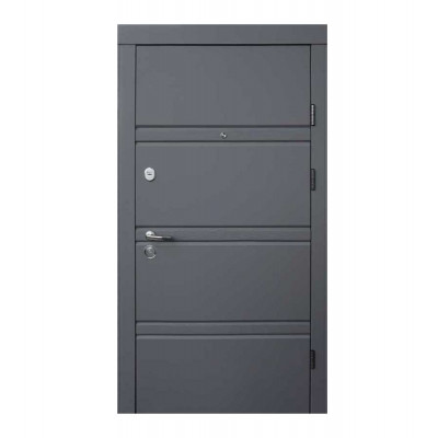 Вхідні двері QDOORS серія Ультра модель Грація (Елегнат сірий/венге ванільний горизонт)