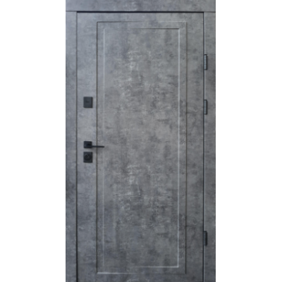 Входная дверь QDOORS серия Ультра модель Мироу (мрамор темный/белая эмаль+зеркало)