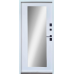 Вхідні двері QDOORS серія Ультра модель Міроу (мармур темний/біла емаль+дзеркало)