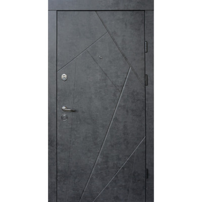 Входная дверь QDOORS серия Ультра модель Флешь (Мрамор тёмный/бетон бежевый)