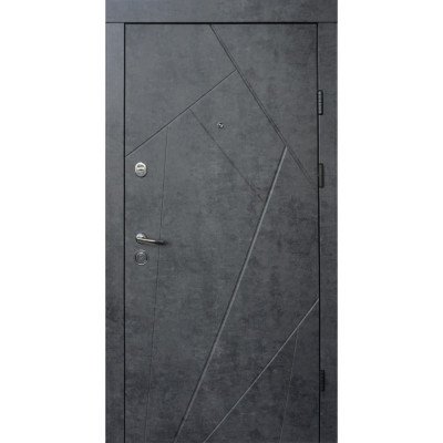 Вхідні двері QDOORS серія Ультра модель Флеш (Мрамор темний/бетон бежевий)