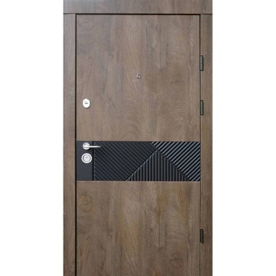 Вхідні двері QDOORS серія Ультра модель Сопрано М (Спил дерева коньячний)
