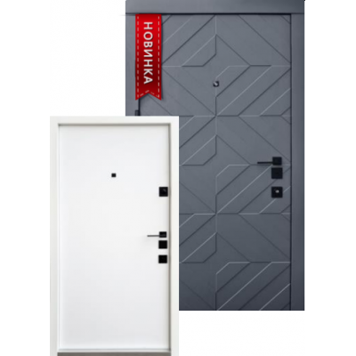 Вхідні двері QDOORS серія АВАНГАРД модель Тіффані біла всередині