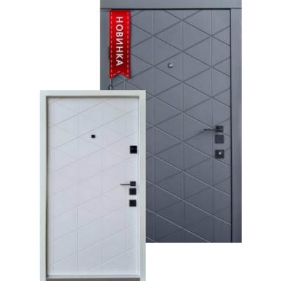 Входная дверь QDOORS серия АВАНГАРД модель Бакарди БЕЛАЯ внутри