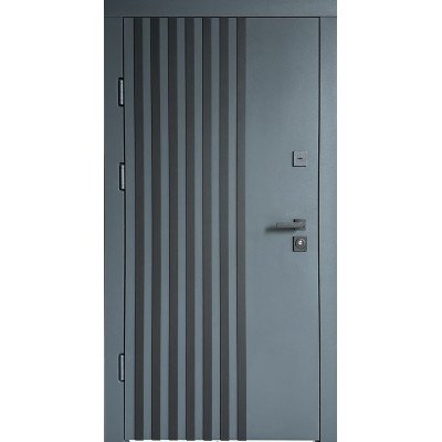 Вхідні двері Redfort Серія Еліт + модель Афіна RAL 7016 + чорний молдинг / антрацит