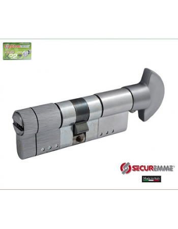 Циліндр дверний Securemme К22 (50/40Т), ключ/тумблер, сатин