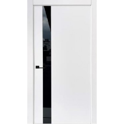 Двери межкомнатные ULTRA Glass Black (стекло черное 120 мм) эмаль ТМ Status Doors