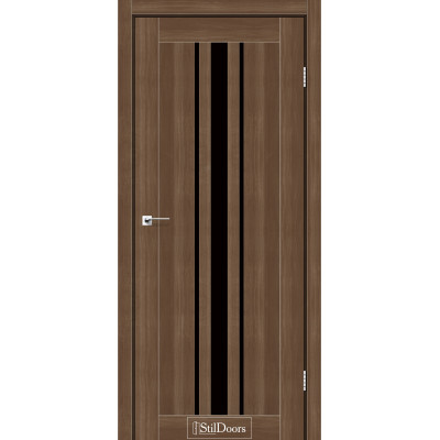 Міжкімнатні двері StilDoors колекція Stil модель Arizona горіх золотий з червоним склом