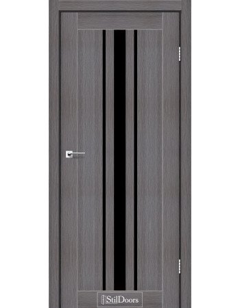 Межкомнатные двери StilDoors коллекция Stil модель Arizona дрим вуд с черным стеклом