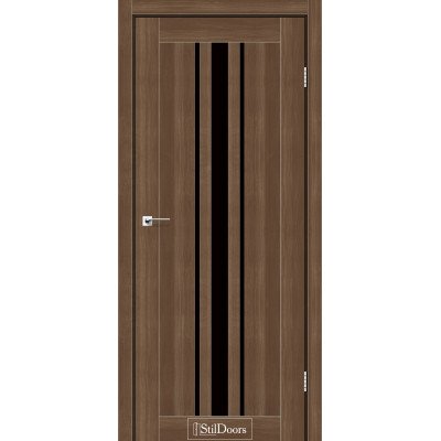 Міжкімнатні двері StilDoors колекція Stil модель Arizona горіх золотий з червоним склом