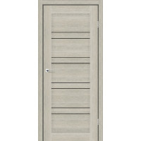 Міжкімнатні двері StilDoors Deluxe колекція Deluxe модель Antalya (Дуб альба) з чорним склом