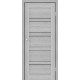 Міжкімнатні двері StilDoors Deluxe модель Antalya (Дуб сріблястий) з чорним склом