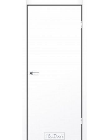 Міжкімнатні двері StilDoors колекція LOFT (Білий мат) алюмінієвий торець