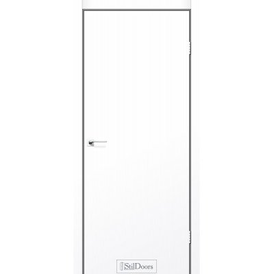 Межкомнатные двери StilDoors коллекция LOFT (Белый мат) алюминиевый торец