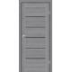 Міжкімнатні двері StilDoors Deluxe модель VICTORIA (Дуб попилястий) з чорним склом