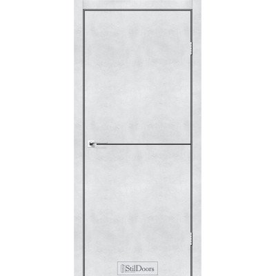 Межкомнатные двери StilDoors коллекция Loft Aluminium (Светлый бетон) + молдинг