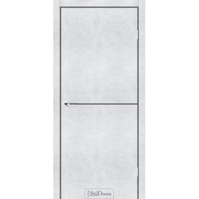 Межкомнатные двери StilDoors коллекция Loft Aluminium (Светлый бетон) + молдинг