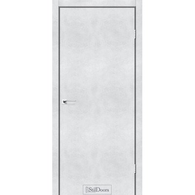Міжкімнатні двері StilDoors колекція ALUMINIUM модель LOFT (Світлий бетон) алюмінієвий торець