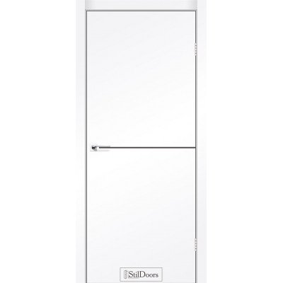 Двери StilDoors коллекция Loft Aluminium Белый Мат Премиум (Полипропилен) Германия + молдинг