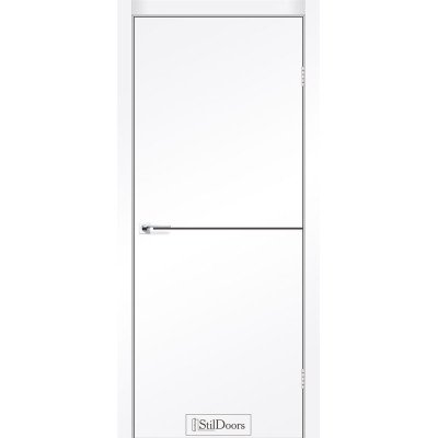 Двери StilDoors коллекция Loft Aluminium Белый Мат Премиум (Полипропилен) Германия + молдинг