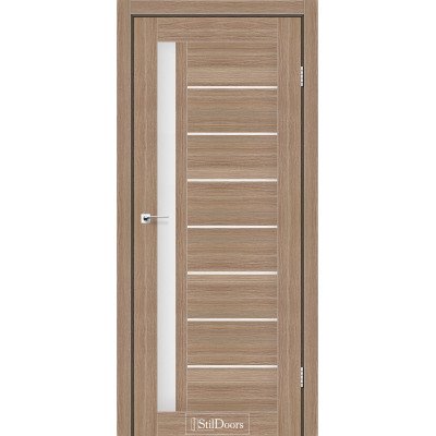 Межкомнатные двери StilDoors коллекция Stil модель London ольха классическая с черным стеклом