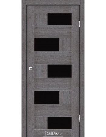 Межкомнатные двери StilDoors коллекция Stil модель Nepal дрим вуд с черным стеклом