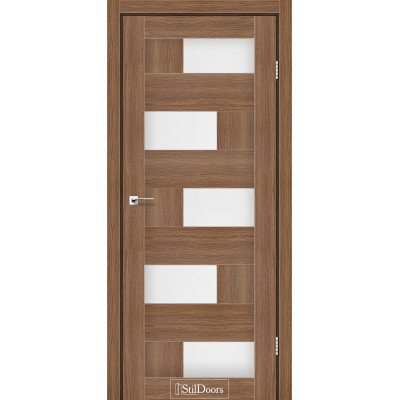 Межкомнатные двери StilDoors коллекция Stil модель Nepal Итальянский орех стекло сатин