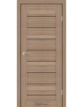 Межкомнатные двери StilDoors коллекция Stil модель Tanzania ольха классическая с черным стеклом 