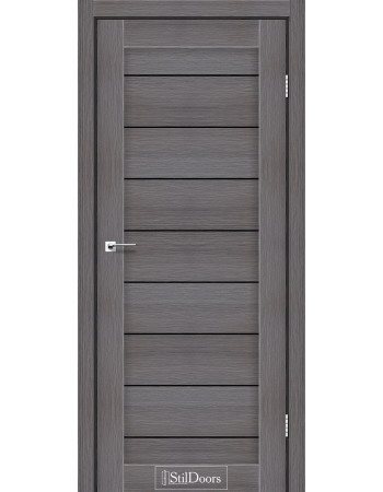 Межкомнатные двери StilDoors коллекция Stil модель Tanzania дрим вуд с черным стеклом 