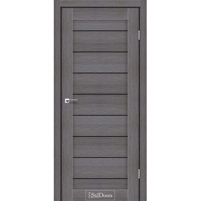 Межкомнатные двери StilDoors коллекция Stil модель Tanzania дрим вуд с черным стеклом 