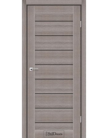 Межкомнатные двери StilDoors коллекция Stil модель Tanzania трюфель с черным стеклом 