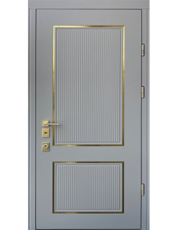 Вхідні двері Straj Valencia (Престиж) какао світлий ТМП декор золото