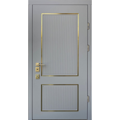 Вхідні двері Straj Valencia (Престиж) какао світлий ТМП декор золото