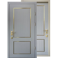 Вхідні двері Straj Valencia (Престиж) какао світлий ТМП декор золото