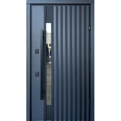 Вхідні двері Страж Proof Rio-S Loft колір Антрацит/vin.Білий атлас ручка DMD 1200