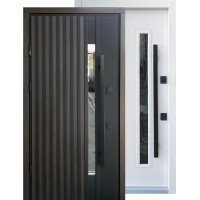 Вхідні двері Страж Proof Rio-S Loft колір vin 23/vin.Білий атлас ручка DMD 1200