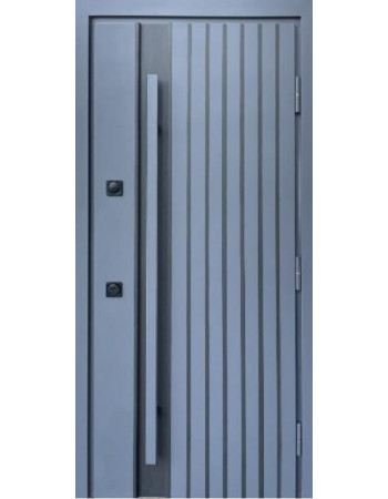 Двері вуличні Strong модель Айрон, Графіт G1298 пісок/білий атлас vin