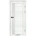 Межкомнатные двери модель SD-PVC-114 Белая Структура стекло черное BLK Syndicate Doors