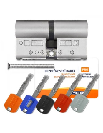 Циліндр Tokoz PRO 300 ключ-ключ, 70 мм (30х40), матовий хром